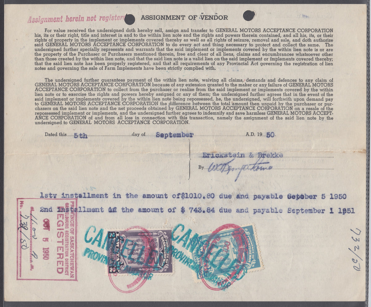 0048SL2110 - SL48,52 - Saskatchewan Document