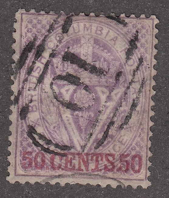 0012BC1708 - British Columbia #12 - Used, Williams Creek - Deveney Stamps Ltd. Canadian Stamps