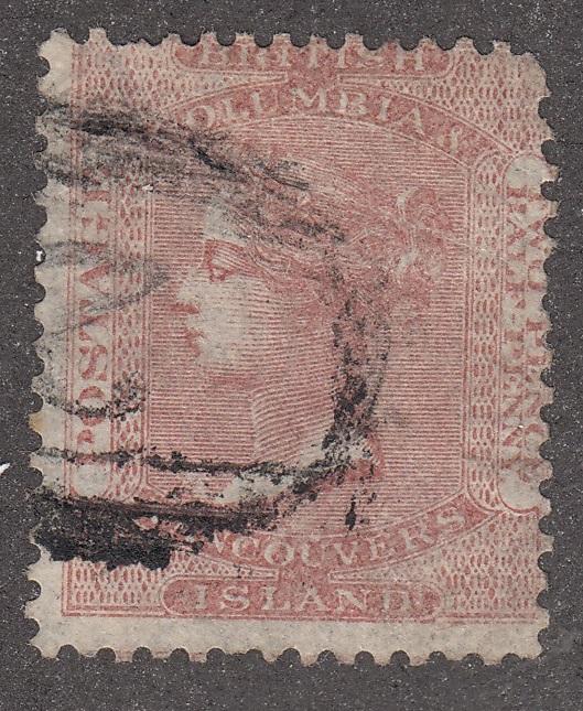 0002BC1708 - British Columbia #2a - Used, Douglas - Deveney Stamps Ltd. Canadian Stamps