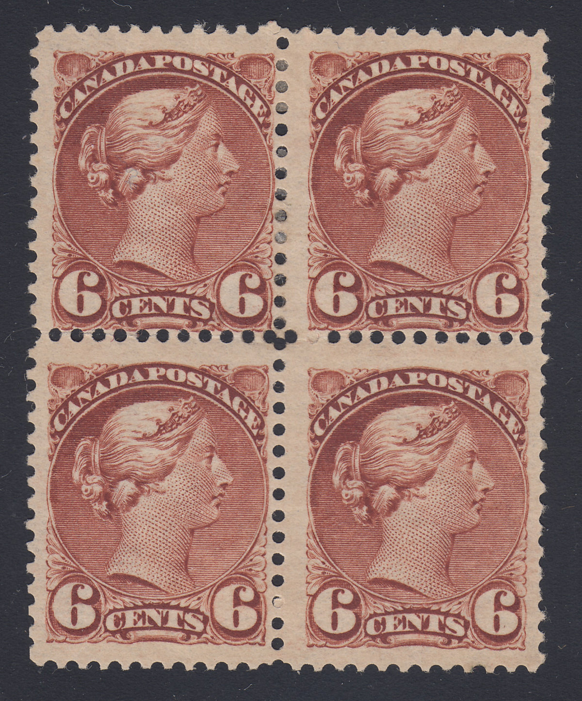 0043CA1803 - Canada #43c - Mint Block of 4 Re-entry