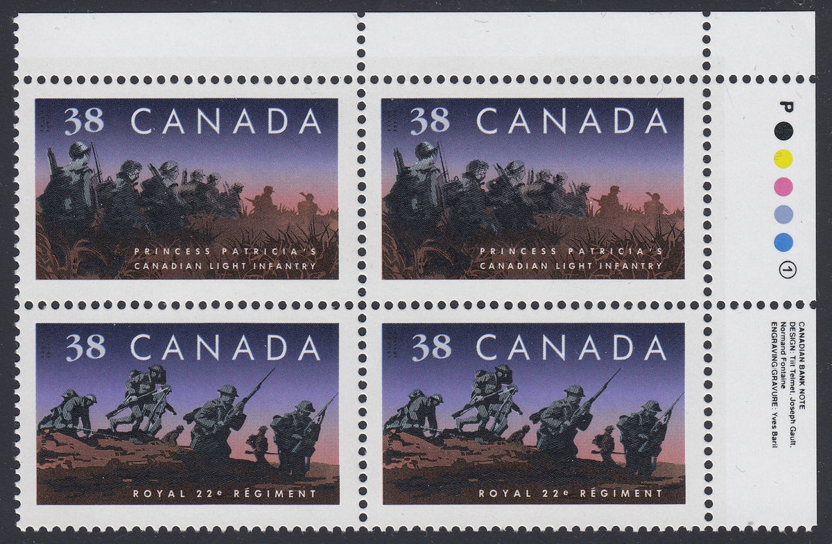 1250CA1805 - Canada #1250ii Inscription Block of 4