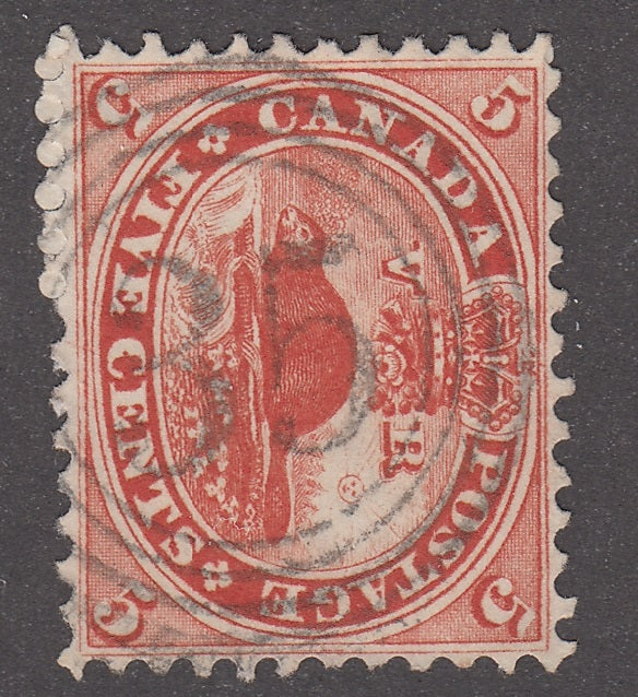 0015CA2201 - Canada #15 - 4 Ring Numeral Cancel &#39;35&#39;