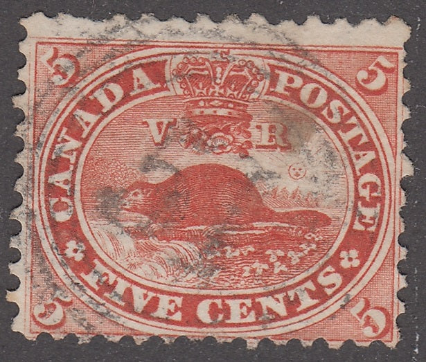 0015CA2201 - Canada #15 - 4 Ring Numeral Cancel &#39;51&#39;