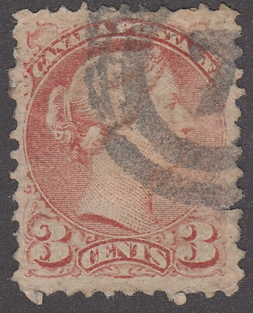 0037CA2201 - Canada #37, 2-Ring Numeral Cancel &#39;7&#39;