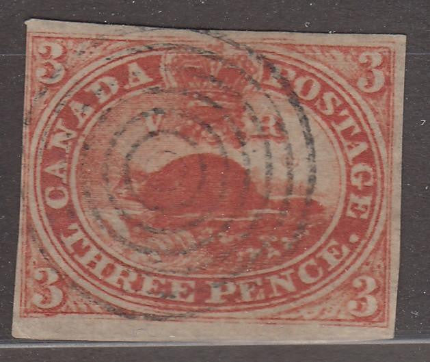 0004CA1708 - Canada #4xii - Used Major Re-Entry - Deveney Stamps Ltd. Canadian Stamps