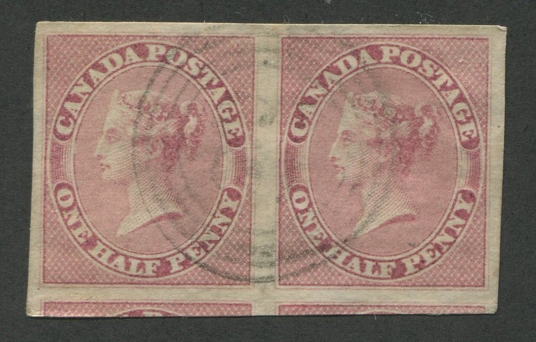 0008CA1708 - Canada #8 - Pair - Deveney Stamps Ltd. Canadian Stamps