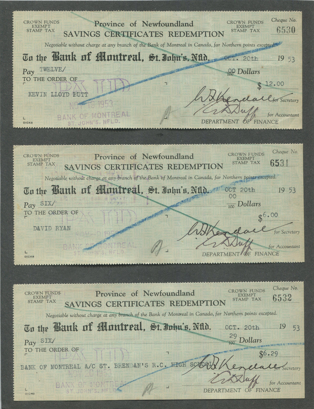 0000NF2302 - Newfoundland War Savings Certificates &amp; Ephemera