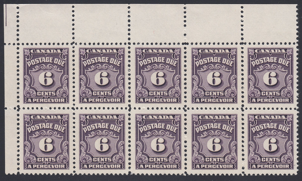 0135CA1805 - Canada J19i - Mint Block of 10