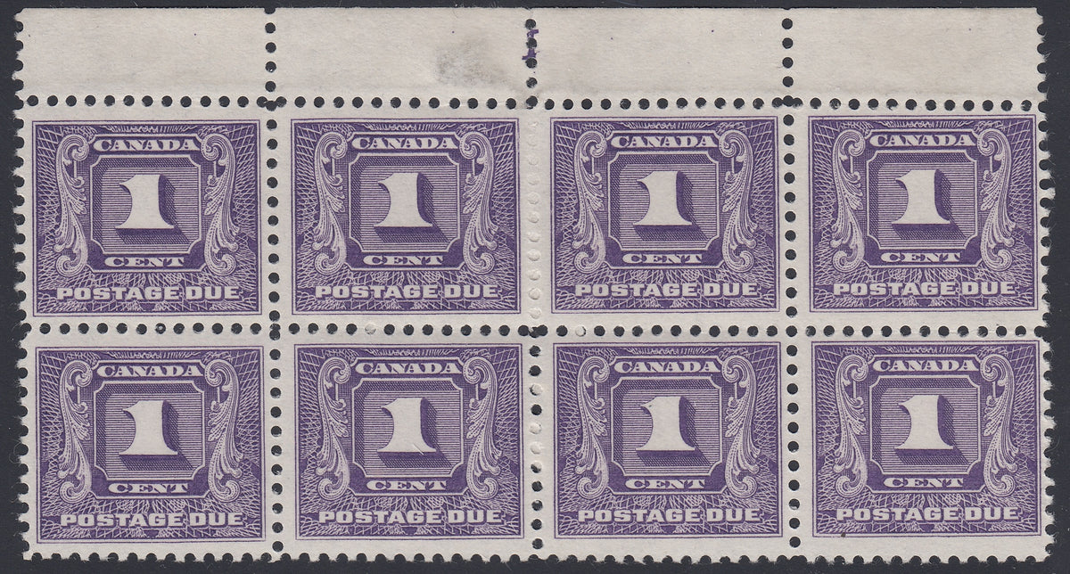 0122CA1805 - Canada J6 - Mint Plate Block of 8