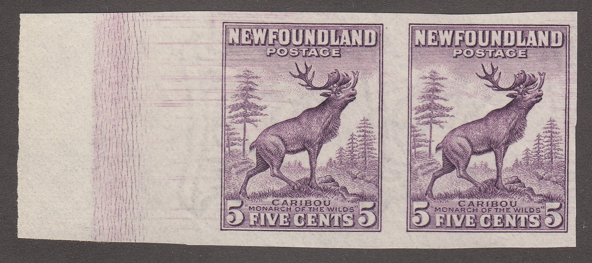 0191CA1708 - Newfoundland #191bii - Imperf Lathework Pair