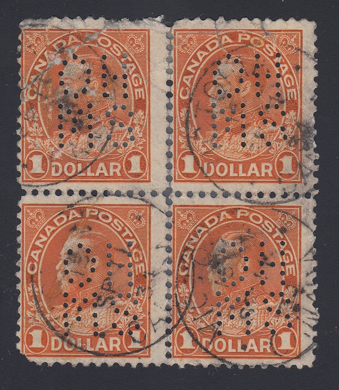 0185CA1804 - Canada OA122s &#39;A&#39; - Used Block of 4