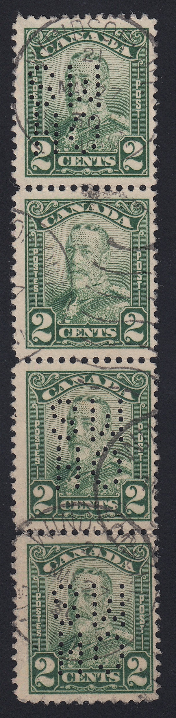 0196CA1804 - Canada OA150 &#39;C Z&#39; - Used Strip of 4