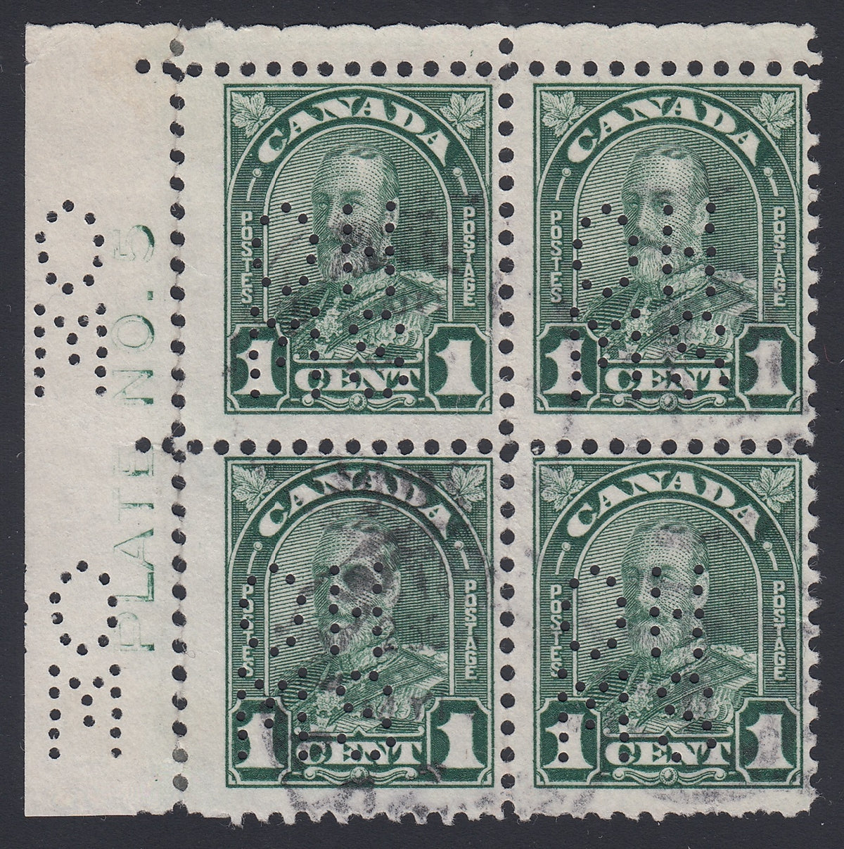 0207CA1804 - Canada OA163s &#39;A&#39; - Used Plate Block of 4