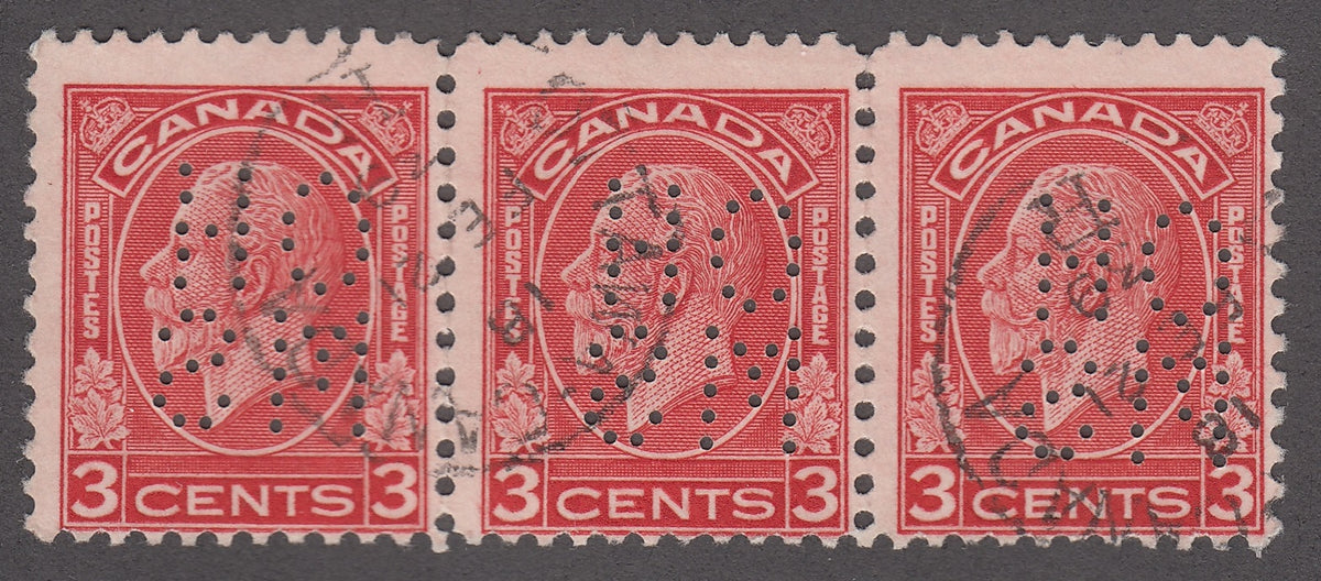 0230CA1804 - Canada OA197c &#39;B&#39; - Used Strip of 3