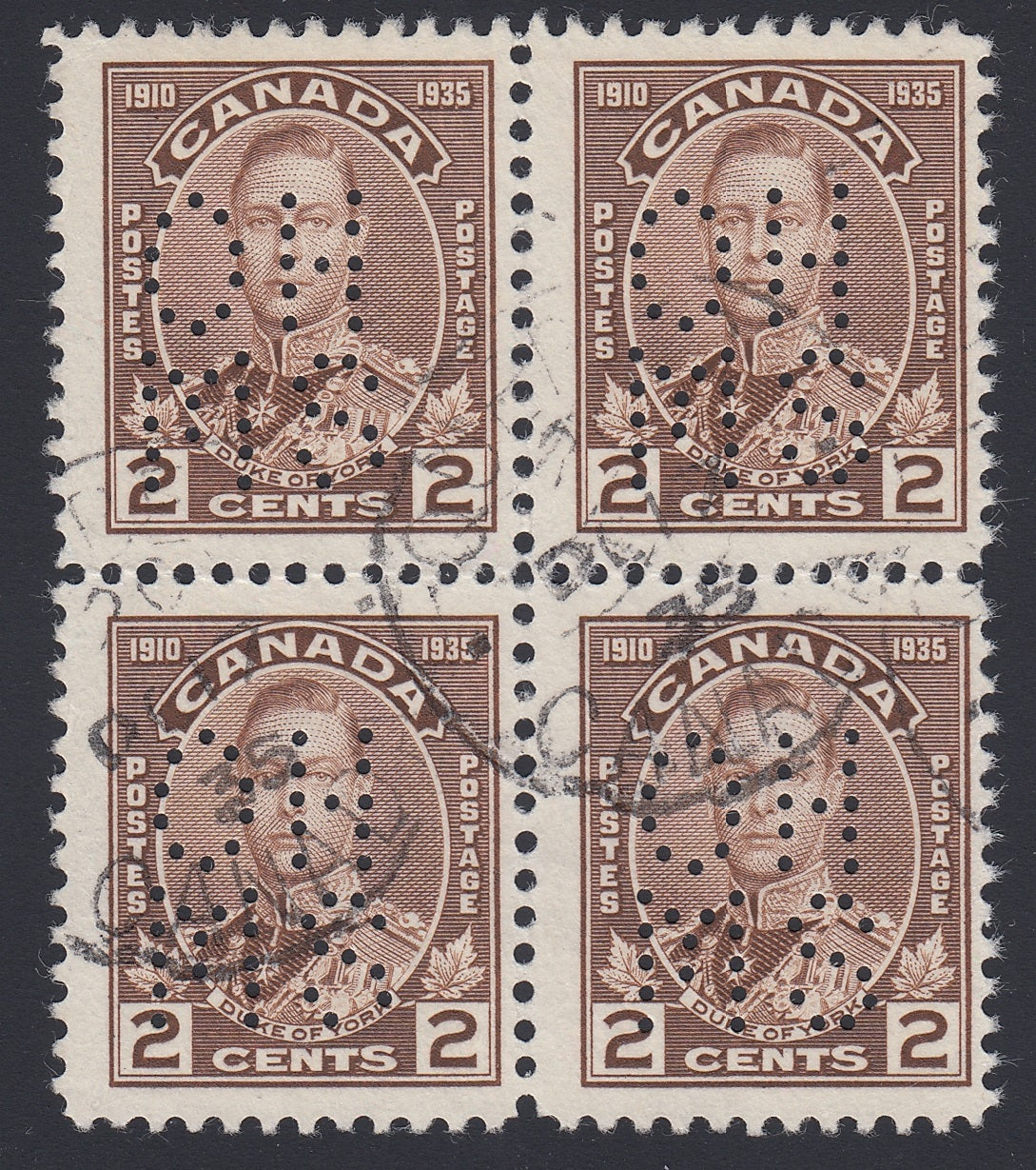 0242CA1804 - Canada OA212s &#39;A&#39; - Used Block of 4