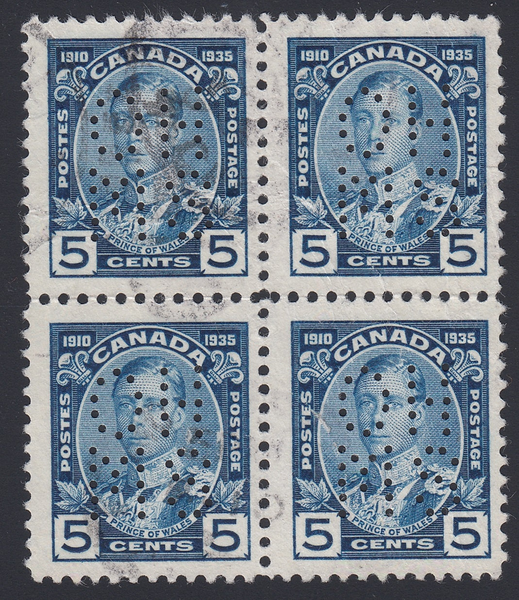 0244CA1804 - Canada OA214 &#39;A&#39; - Used Block of 4