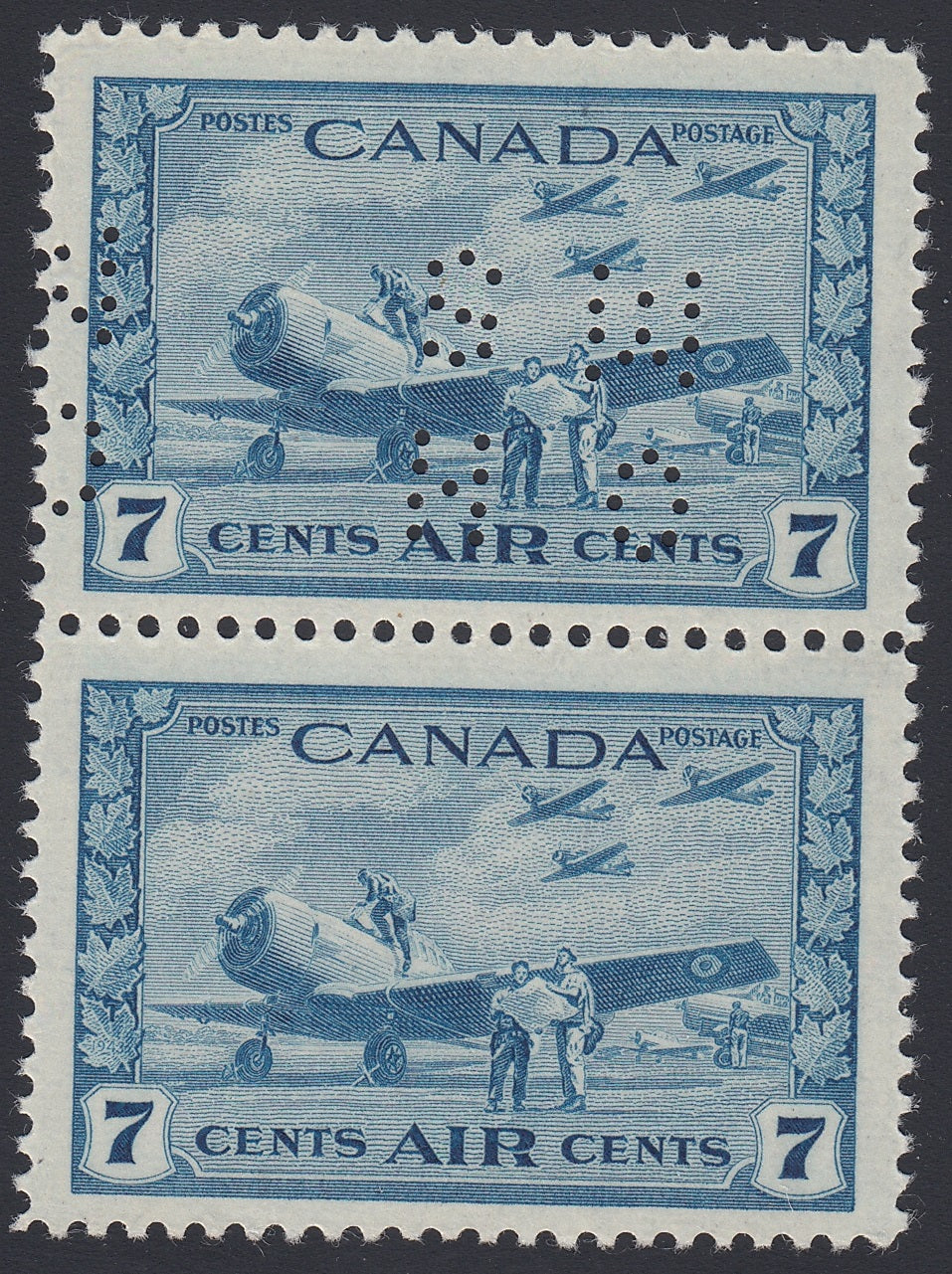 0336CA1712 - Canada OC8 - Mint Vertical Pair, &#39;C Z&#39;