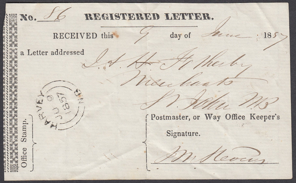 0001NB1807 - Registered Letter Receipt